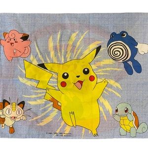 Vintage Pokémon Flat Sheet & Pillowcase Nostalgia 1998